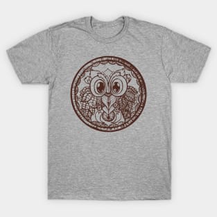 Owl Mandala Brown T-Shirt